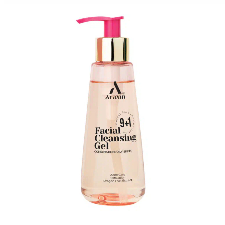 خرید اینترنتی ژل گیاهی شستشوی صورت آراکسین مناسب پوست چرب و مختلط حجم 175 میلی لیتر از چاوک آنلاین شاپ